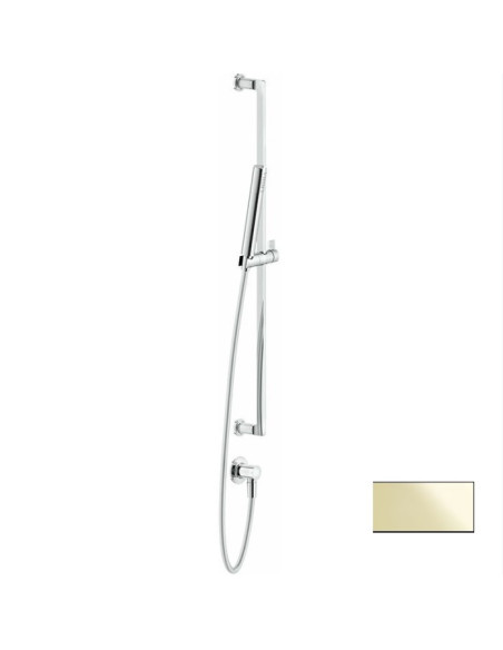 Asta saliscendi Gessi serie Inciso cod.58142 con presa acqua doccetta anticalcare e flessibile 150cm - Kallea