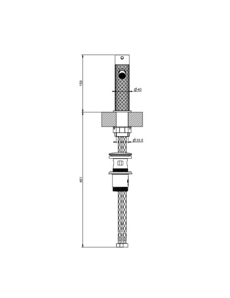 Miscelatore bidet Gessi serie 316 Intreccio cod.54107 con scarico e flessibili di collegamento - Kallea