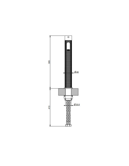 Miscelatore Lavabo alto Gessi serie 316 meccanica bocca corta cod.54209 senza scarico con flessibili di collegamento - Kallea