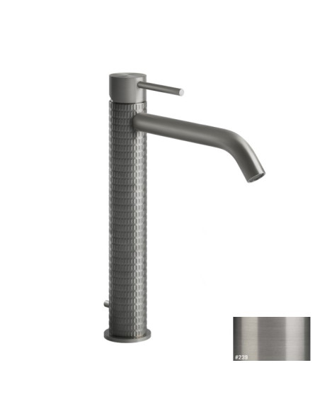 Miscelatore Lavabo alto Gessi serie 316 Meccanica bocca lunga 54203 con scarico e flessibili di collegamento - Kallea