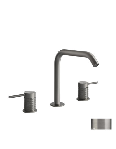 Miscelatore Lavabo medio Gessi serie 316 Meccanica 3 fori cod.54212 con flessibili di collegamento - Kallea