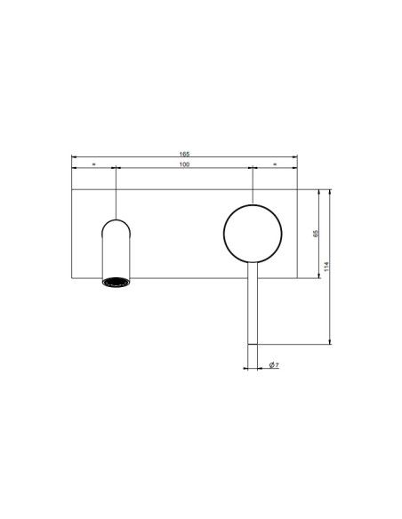 Miscelatore Gessi a incasso per lavabo canna media serie 316 Meccanica cod.54288 + 54198 con parte incasso - Kallea