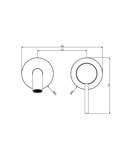 Miscelatore Gessi a incasso per lavabo canna media serie 316 Meccanica cod.54283 + 54198 con parte incasso - Kallea