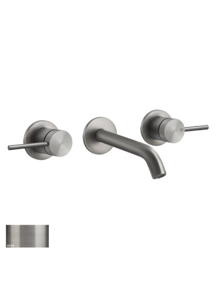 Miscelatore Gessi a parete 3 fori canna media per lavabo serie 316 Meccanica cod.54292 esterna cod.45089 incasso senza scaric...