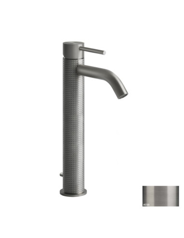 Miscelatore Lavabo alto Gessi serie 316 Cesello bocca corta cod.54404 con scarico e flessibili di collegamento - Kallea