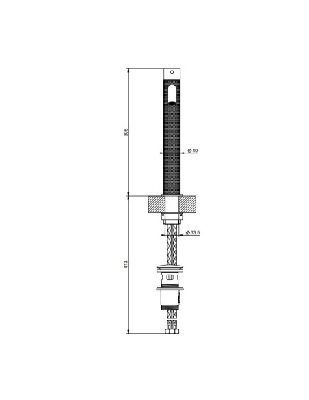 Miscelatore Lavabo alto Gessi serie 316 Cesello bocca corta cod.54404 con scarico e flessibili di collegamento - Kallea