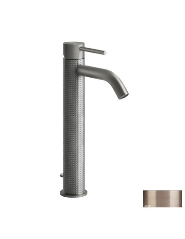 Miscelatore Lavabo alto Gessi serie 316 Cesello bocca corta cod.54404 con scarico e flessibili di collegamento - Kallea