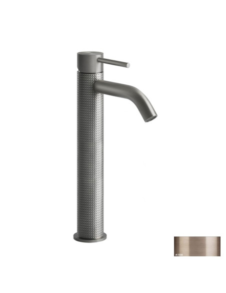 Miscelatore Lavabo alto Gessi serie 316 Cesello bocca corta cod.54409 senza scarico con flessibili di collegamento - Kallea