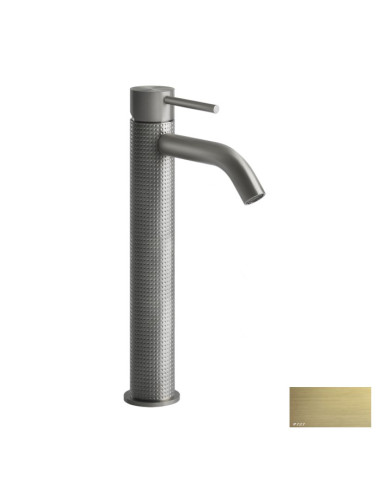 Miscelatore Lavabo alto Gessi serie 316 Cesello bocca corta cod.54409 senza scarico con flessibili di collegamento - Kallea