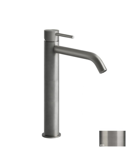 Miscelatore Lavabo alto Gessi serie 316 Cesello bocca lunga 54403 con scarico e flessibili di collegamento - Kallea