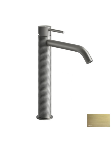 Miscelatore Lavabo alto Gessi serie 316 Cesello bocca lunga 54403 con scarico e flessibili di collegamento - Kallea