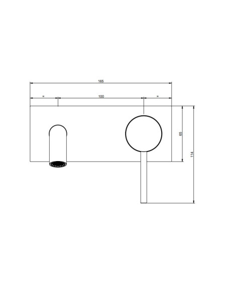 Miscelatore Gessi a incasso per lavabo canna media serie 316 Cesello cod.54488 + 54198 con parte incasso - Kallea