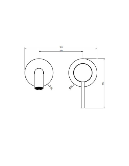 Miscelatore Gessi a incasso per lavabo canna media serie 316 Cesello cod.54483 + 54198 con parte incasso - Kallea