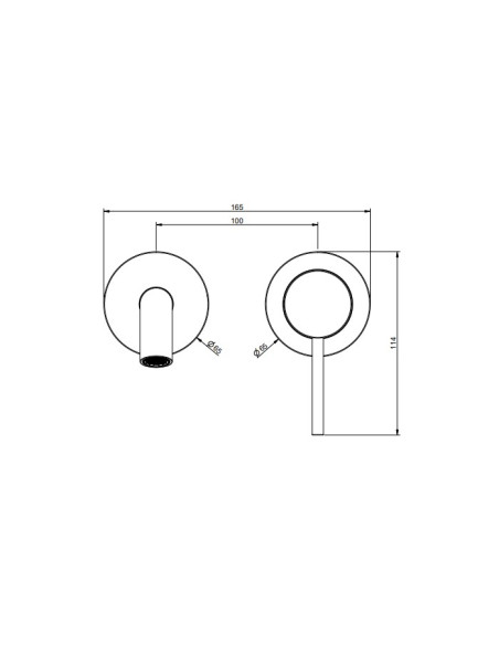 Miscelatore Gessi a incasso per lavabo canna lunga serie 316 Cesello cod.54486 + 54198 con parte incasso - Kallea