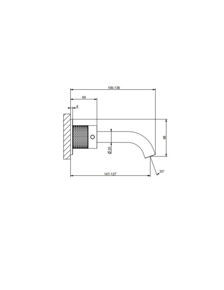 Miscelatore Gessi a parete 3 fori canna media per lavabo serie 316 Cesello cod.54492 esterna cod.45089 incasso senza scarico ...