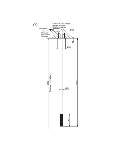 Bocca lavabo a soffitto Gessi serie 316 Cesello cod.54499 senza scarico - Kallea