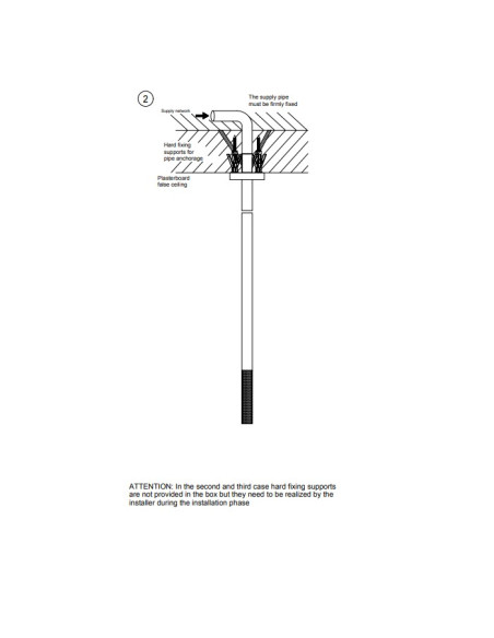 Bocca lavabo a soffitto Gessi serie 316 Cesello cod.54499 senza scarico - Kallea