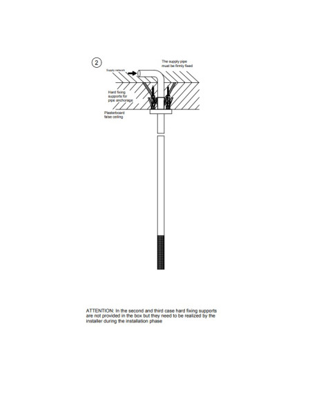 Bocca lavabo a soffitto altezza personalizzabile Gessi serie 316 Cesello cod.54496 senza scarico - Kallea