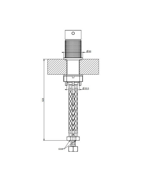 Comando Remoto lavabo Gessi serie 316 Cesello cod.54405 - Kallea