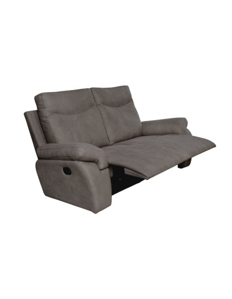 Divano Dallas 2 posti recliner elettrici grigio - Kallea