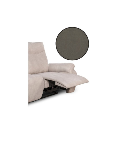 Divano Dallas 2 posti recliner elettrici grigio - Kallea