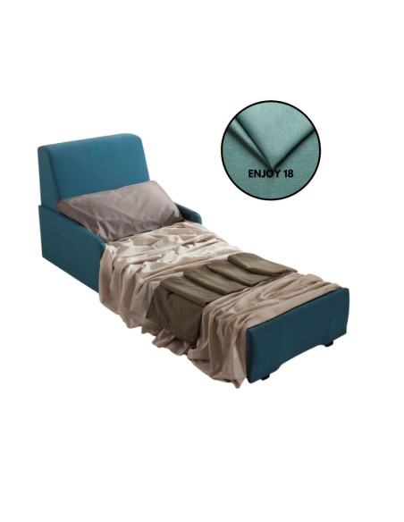 Poltrona letto estraibile Elly II colore verde acqua - Kallea