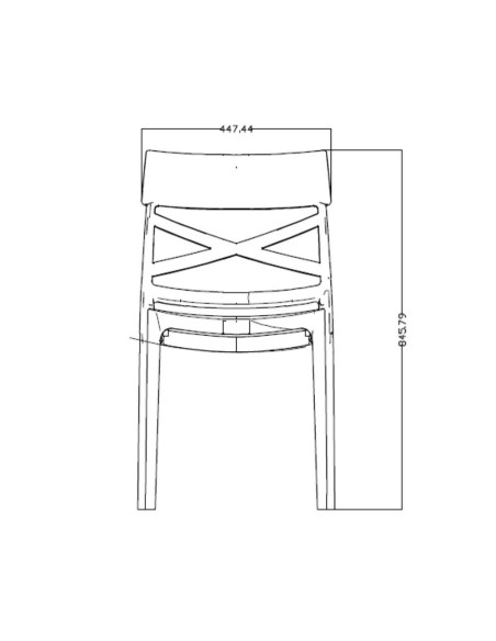 Sedia Esme polipropilene bianca schienale incrocio - Kallea