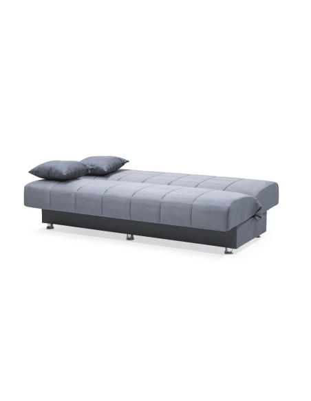 Divano letto contenitore Braga grigio 191x55x90 - Kallea