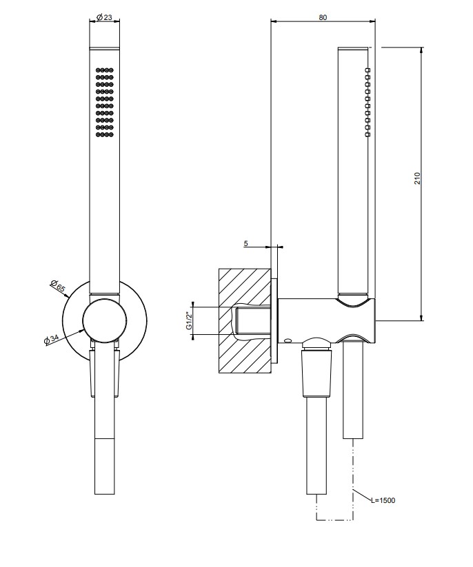 Acquistare direttamente Supporto per doccia a mano Gessi Inciso / Anello /  Ingranaggio cromato